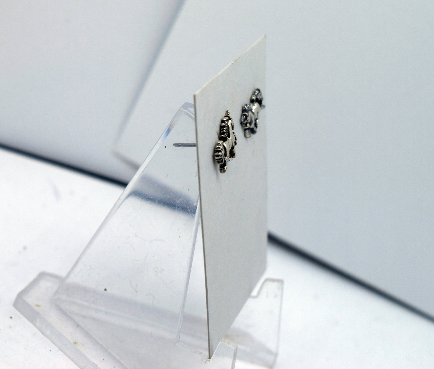 Unicorn Sterling Silver Stud Earrings 10 mm wide