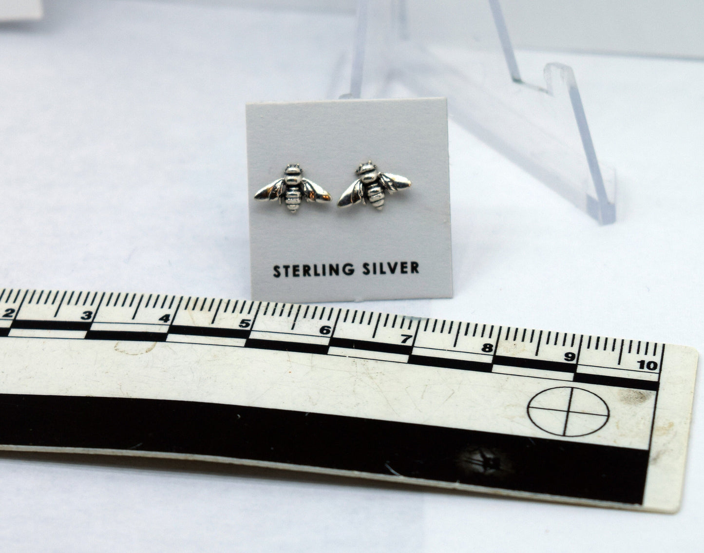 Bumblebee Earrings Wasp Earrings Sterling Silver Stud Earrings 9 mm wide