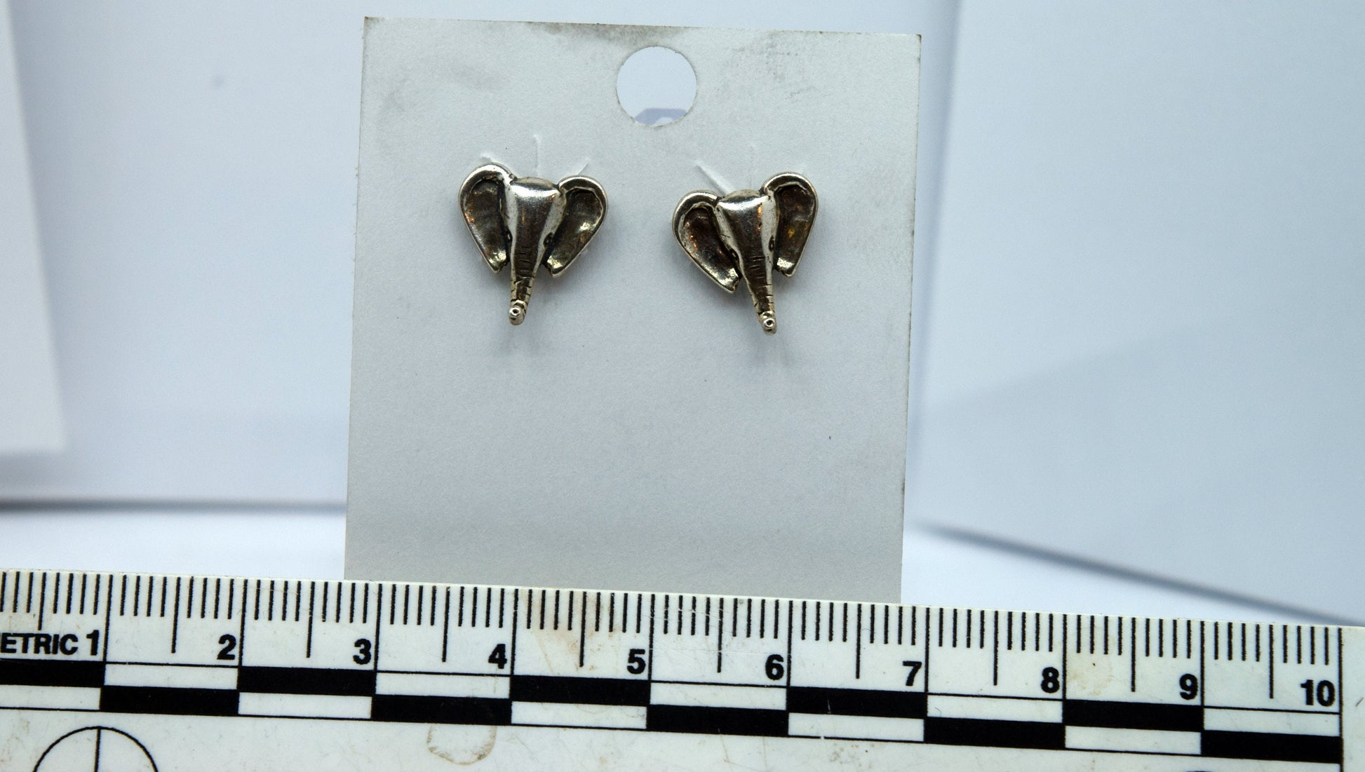 Elephant Head Earrings Sterling Silver Stud Earrings