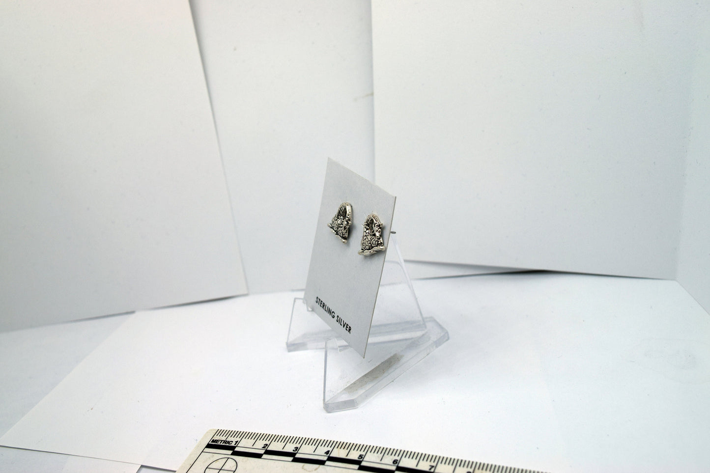 Giraffe Earrings Sterling Silver Stud Earrings 12 mm high