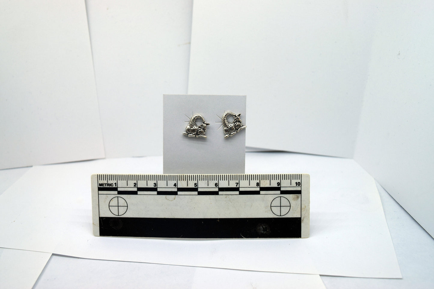 Giraffe Earrings Sterling Silver Stud Earrings 12 mm high