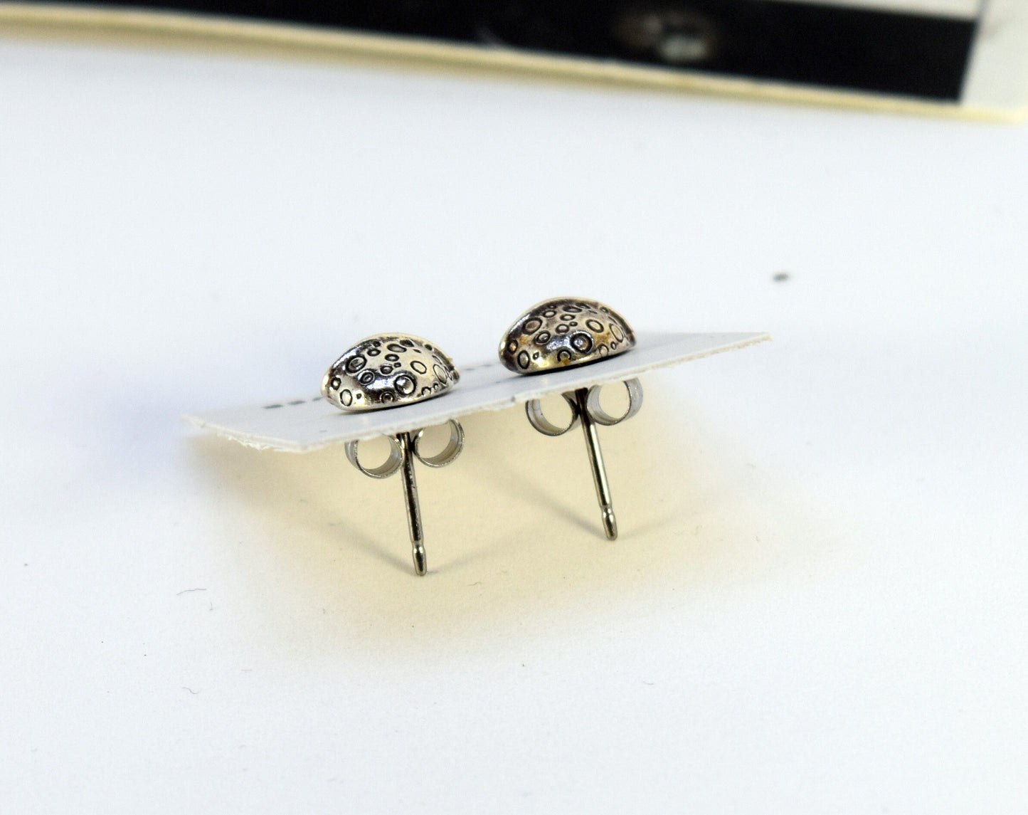 Toadstool Mushroom Earrings Sterling Silver Stud Earrings 8 mm wide