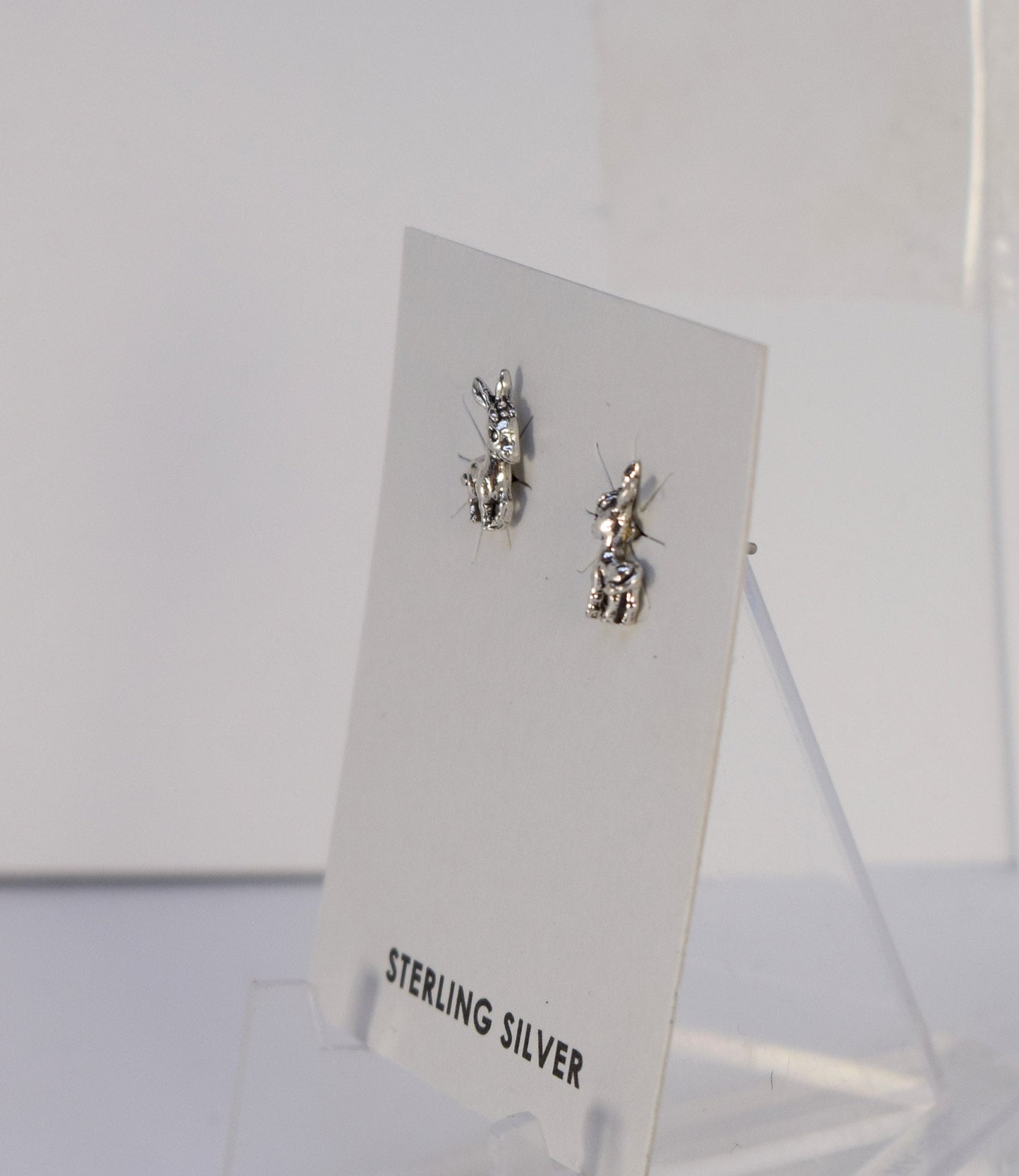 Burro Donkey Earrings Sterling Silver Stud Earrings 10 mm high