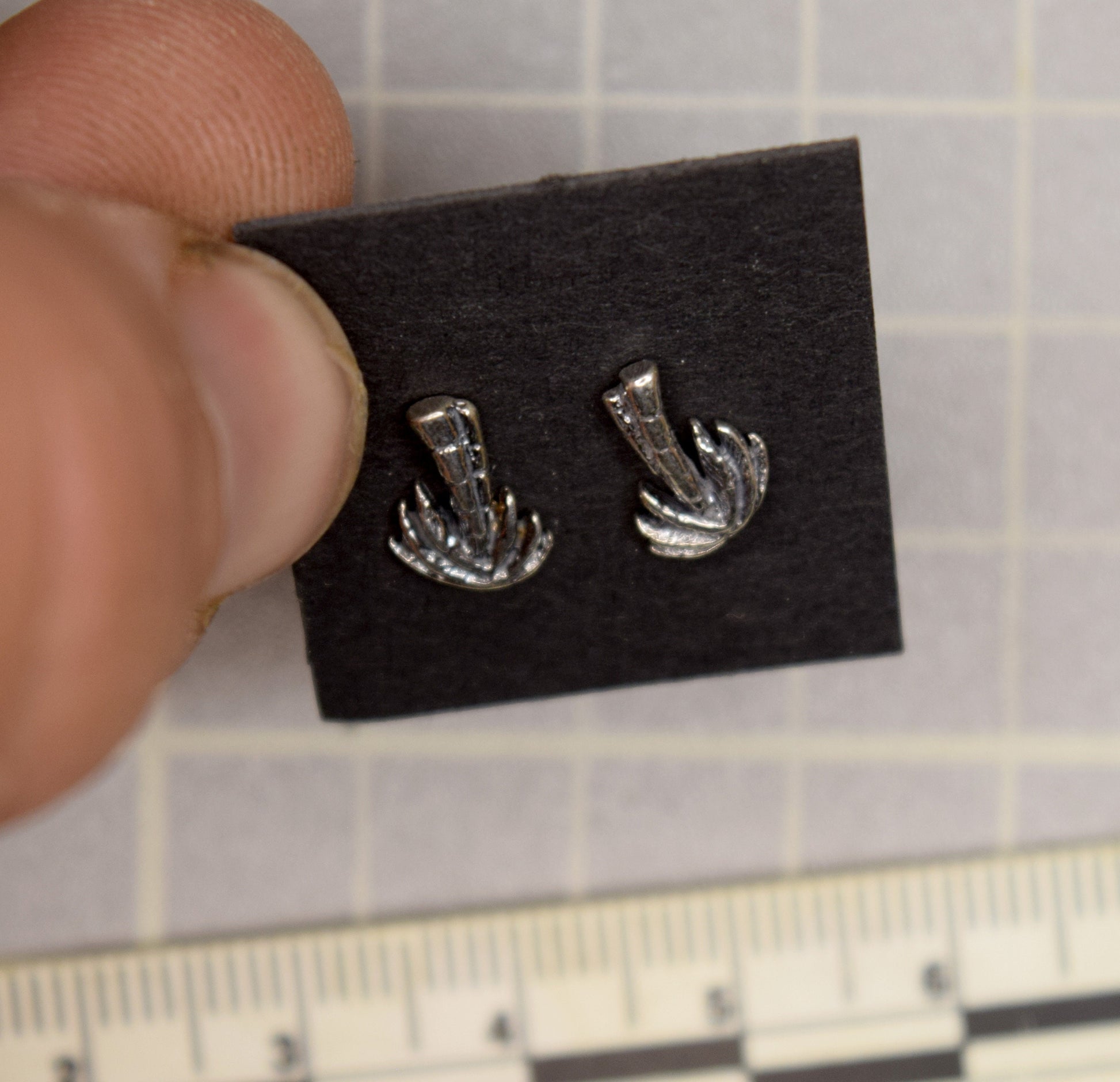 Palm Tree Earrings Sterling Silver Stud Earrings 10 mm tall