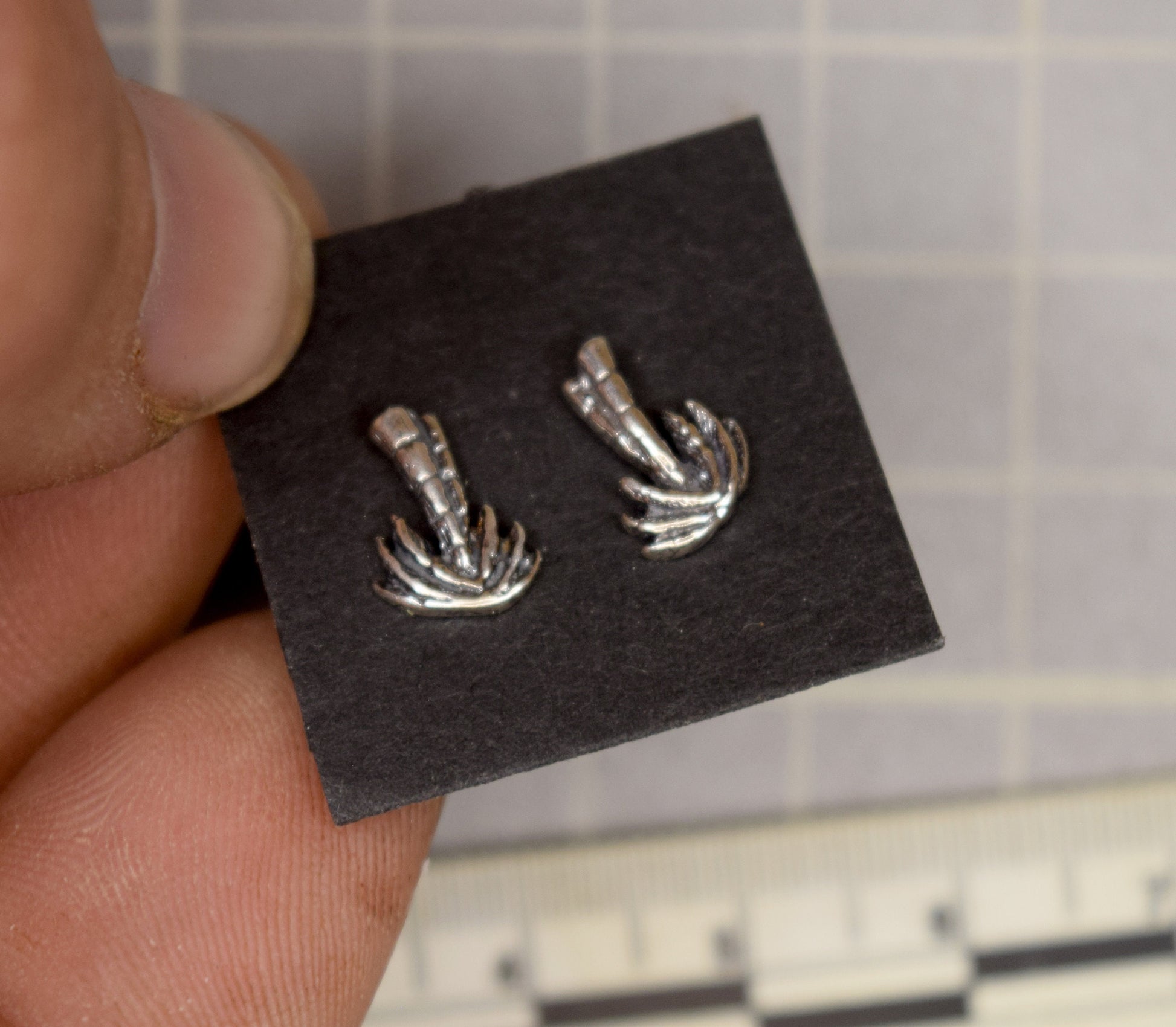 Palm Tree Earrings Sterling Silver Stud Earrings 10 mm tall