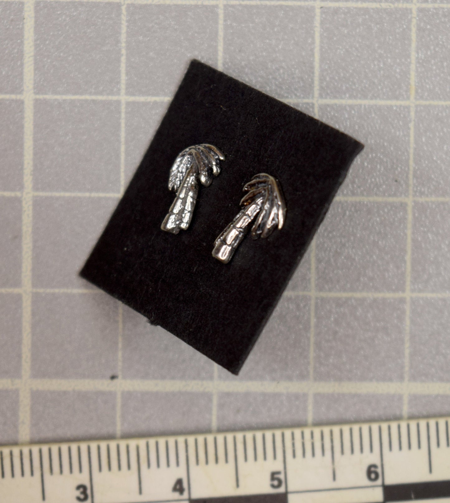 Palm Tree Earrings Sterling Silver Stud Earrings 10 mm tall